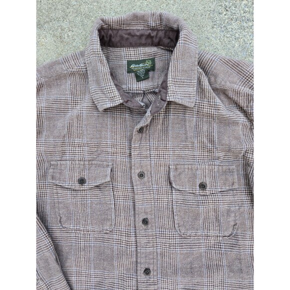 Eddie Bauer Heavy Flannel Plaid Button Up Shirt - Picture 8 of 11